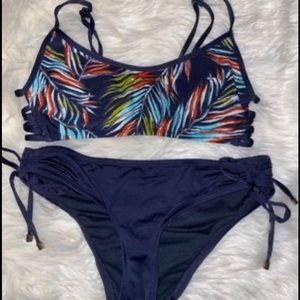 Multicolored Palm Bikini Set